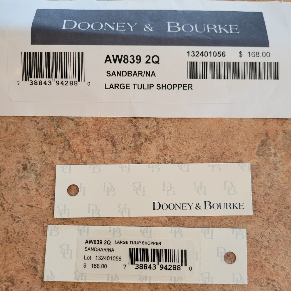 Dooney & Bourke Sandbar Large Tulip Shopper ~ Beachy ~ Coastal ~ VGUC w/tags - Picture 10 of 16